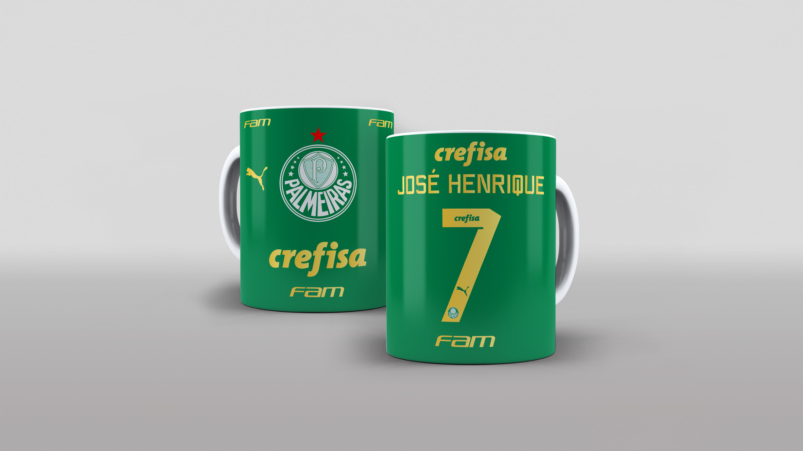 Caneca Uniforme Palmeiras com nome