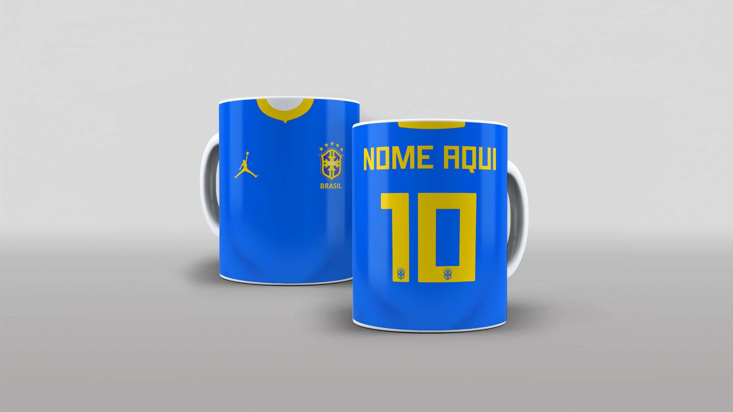 Caneca Uniforme Seleção Brasileira Azul