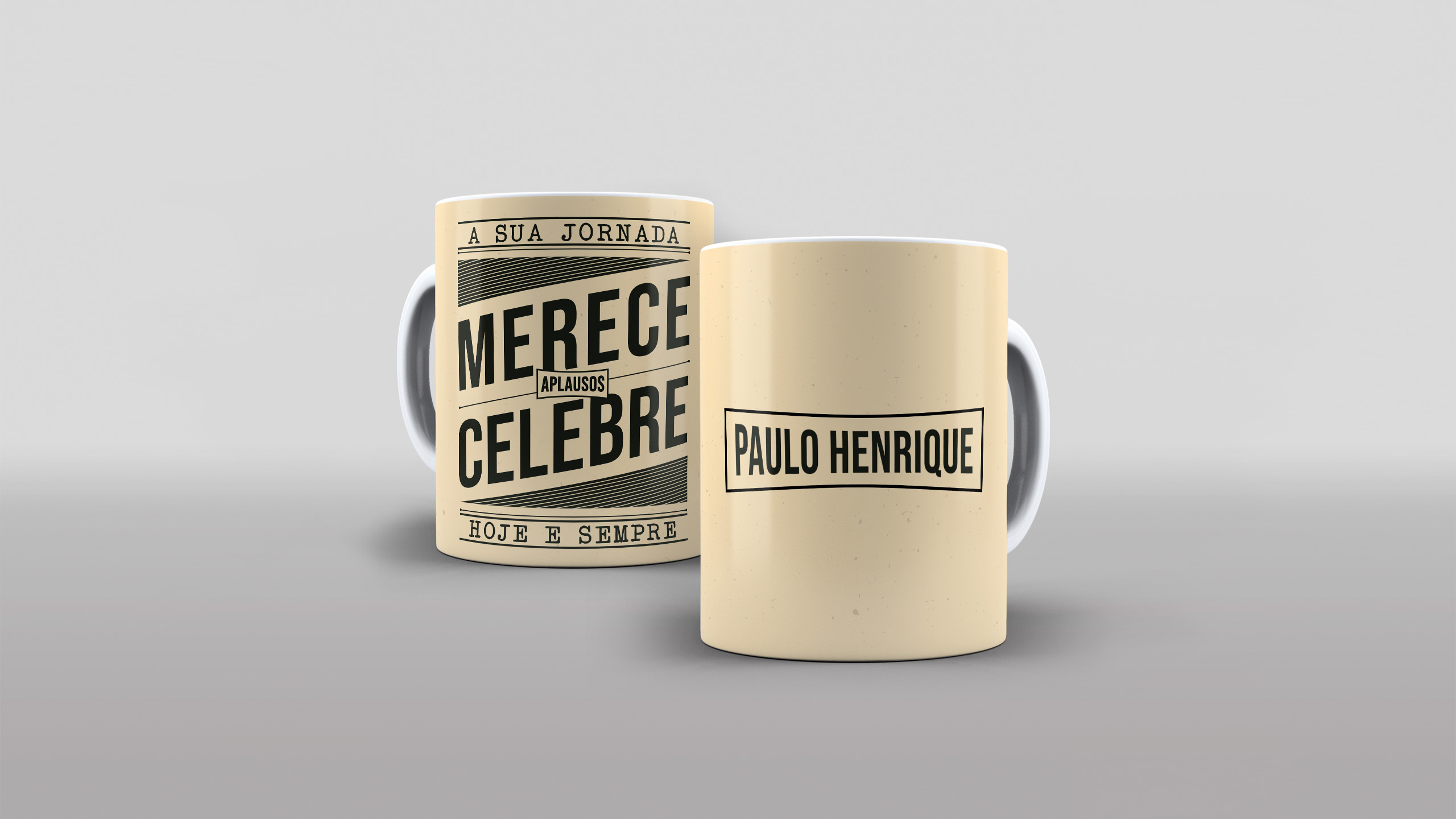 Caneca aniversário - A sua jornada merece aplausos celebre hoje e sempre