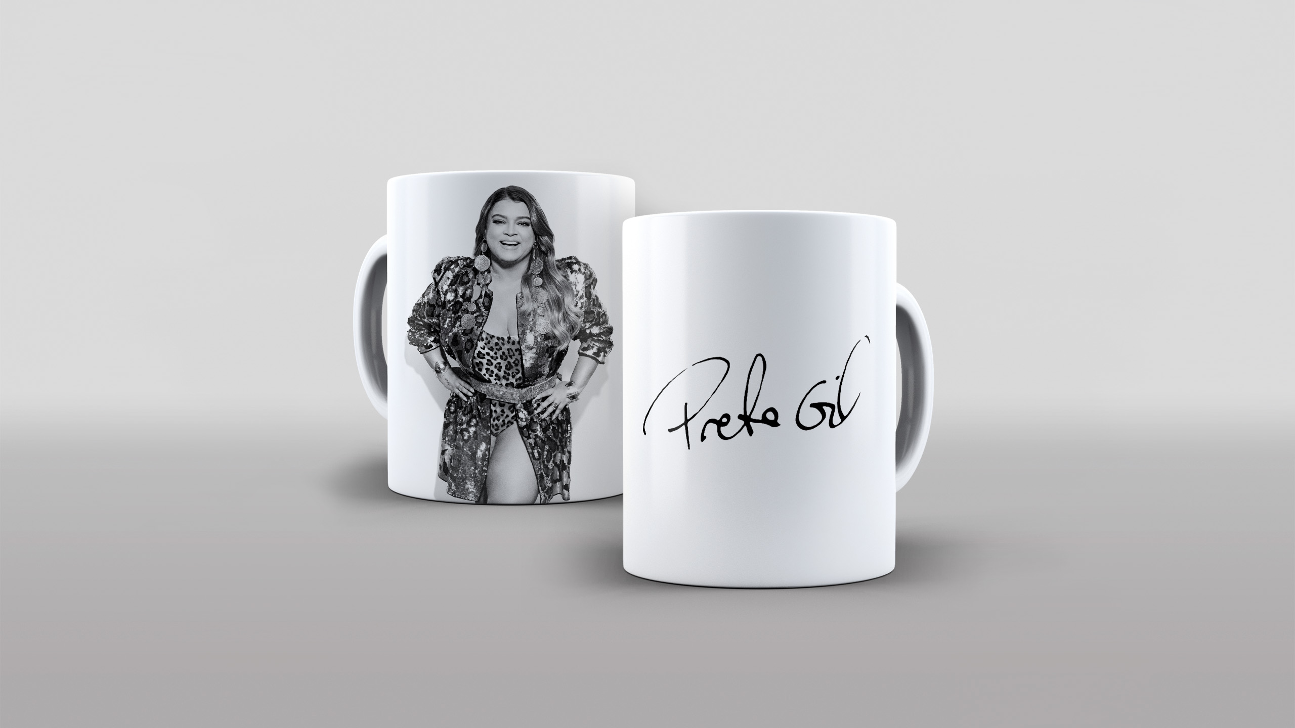 Caneca Autografo Preta Gil