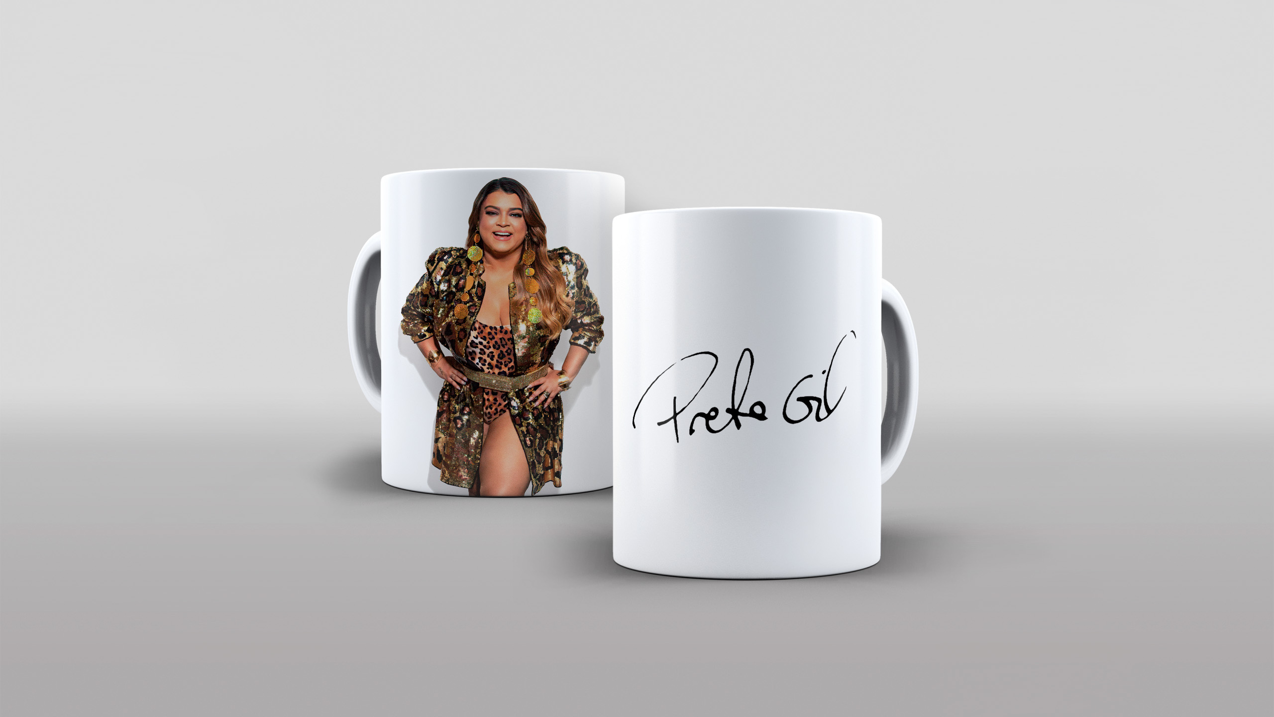 Caneca Autografo Preta Gil
