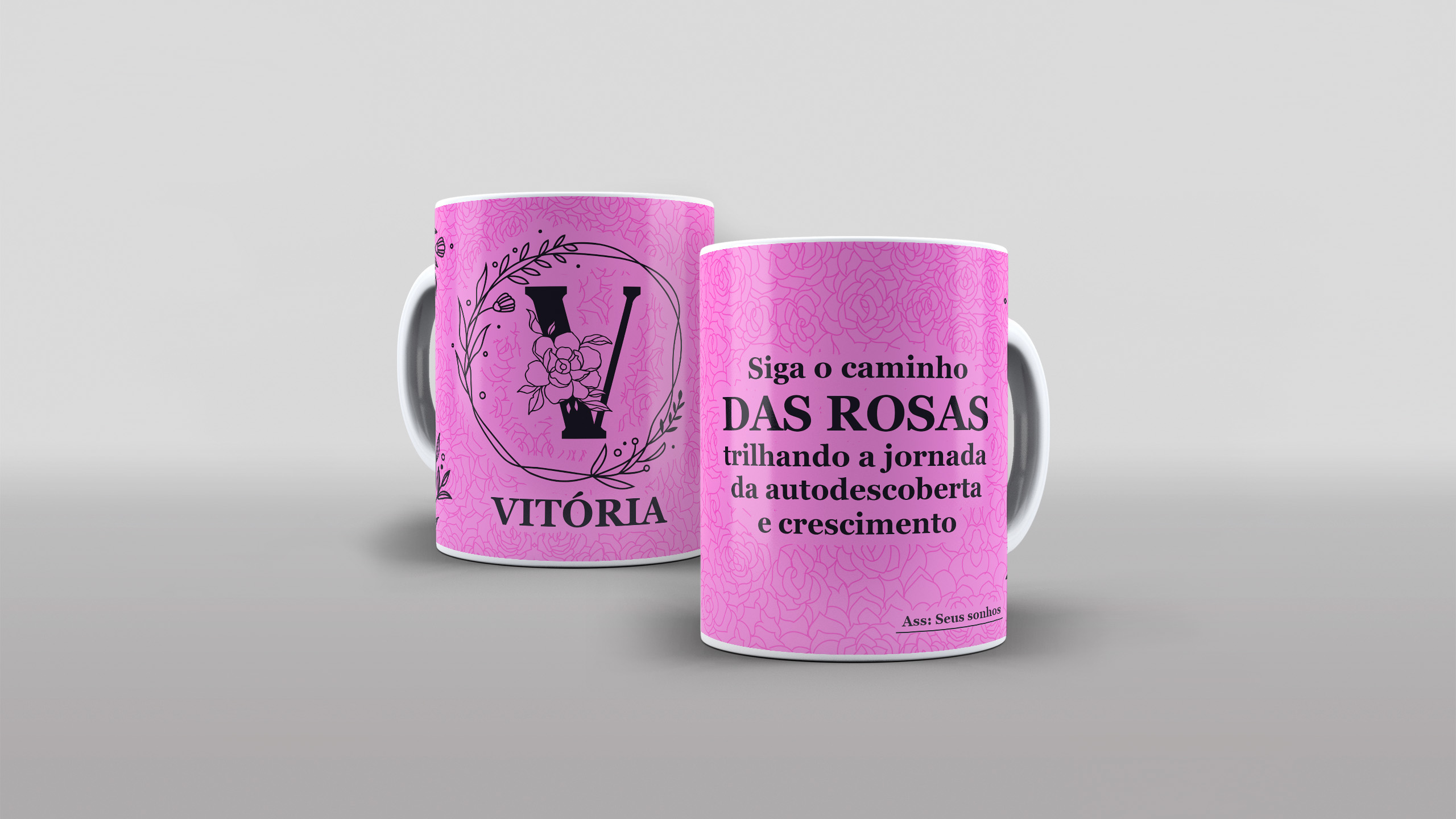Caneca Inicial outubro rosa